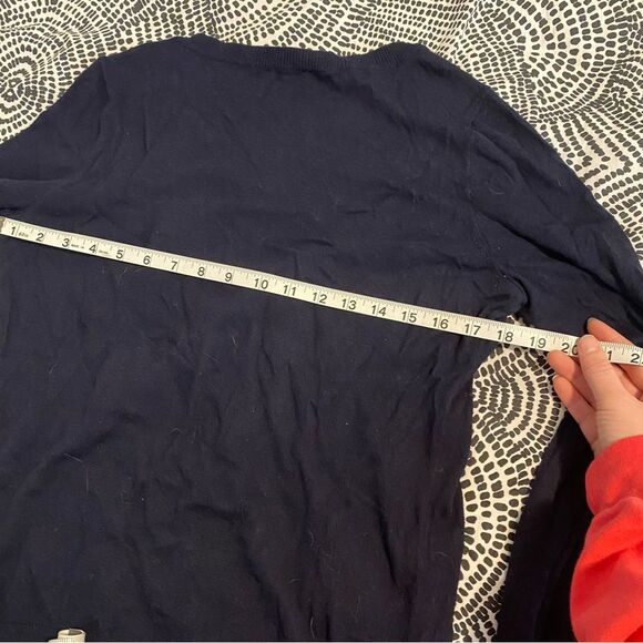 Talbots size Small Feather Embroidered Novelty Print Sweater - Picture 7 of 8